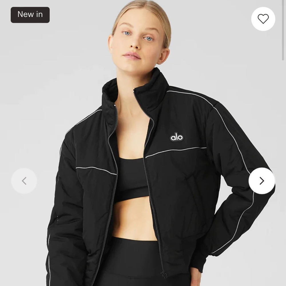 alo drop top jacket black small NWT